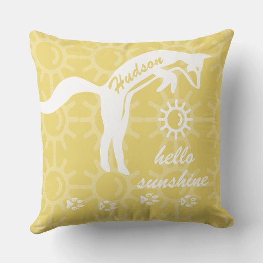 おパーソナライズされた前は俺のサンシャインキツネの跡だ クッション (裏面)