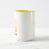 おパーソナライズされた前は俺のサンシャインマママママグだ ツートーンマグカップ (中央)