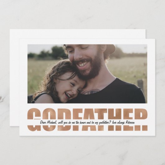 おパーソナライズされた前は俺の神の父か 招待状 (正面/裏面)