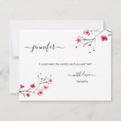 おパーソナライズされた前は俺の花嫁にな結婚れ 招待状 (裏面)