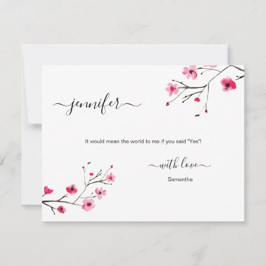 おパーソナライズされた前は俺の花嫁にな結婚れ 招待状 (裏面)