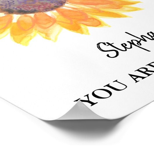 おパーソナライズされた前は僕の日照日向の花だ ポスター (角)