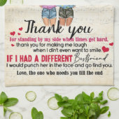 『おパーソナライズされた友達の贈り物最高の』 キッチンタオル (折り畳み)