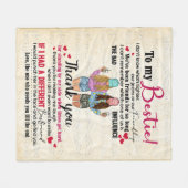 『おパーソナライズされた友達の贈り物最高の』 フリースブランケット (正面(横))