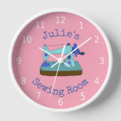 おパーソナライズされた名前、裁縫室 壁時計 (正面)