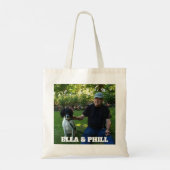 おパーソナライズされた客様のイメージと文字を持つトートバッグ トートバッグ (裏面)