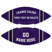 おパーソナライズされた客様のカラーと文字でサッカーボール アメリカンフットボール (パネル)