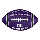 おパーソナライズされた客様のカラーと文字でサッカーボール アメリカンフットボール (正面)
