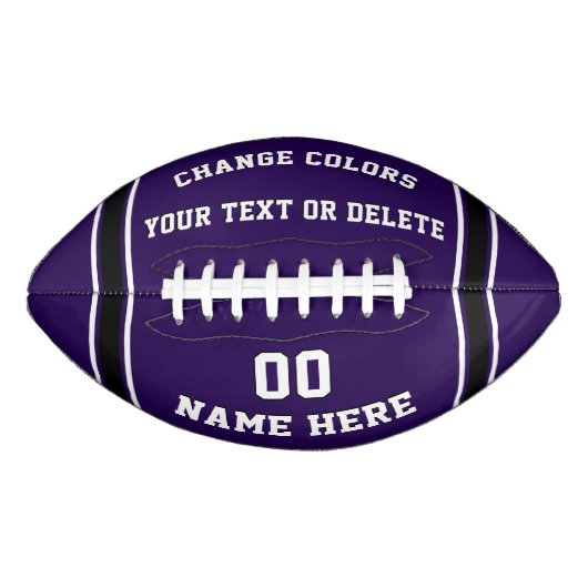 おパーソナライズされた客様のカラーと文字でサッカーボール アメリカンフットボール (正面)