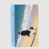 おパーソナライズされた客様のフォトゴルフタオルとカスタム文字 ゴルフタオル (正面)