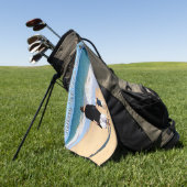 おパーソナライズされた客様のフォトゴルフタオルとカスタム文字 ゴルフタオル (グリーン)