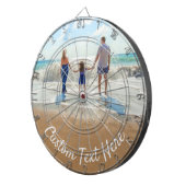 おパーソナライズされた客様のフォトダーツボードとカスタム文字 ダーツボード (正面右)