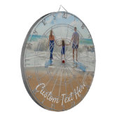 おパーソナライズされた客様のフォトダーツボードとカスタム文字 ダーツボード (正面左)