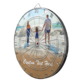 おパーソナライズされた客様のフォトダーツボードとカスタム文字 ダーツボード (正面右)