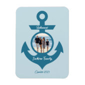 おパーソナライズされた客様の写真で家族旅行をクルーズ マグネット (縦)