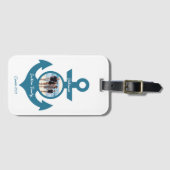 おパーソナライズされた客様の写真で家族旅行をクルーズ ラゲッジタグ (正面横)