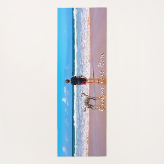 おパーソナライズされた客様の写真ヨガマットとカスタム文字 ヨガマット (裏面)