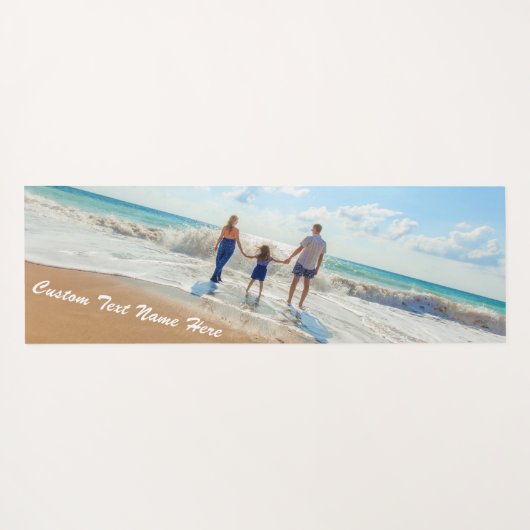 おパーソナライズされた客様の写真ヨガマットとカスタム文字 ヨガマット (裏面(横))