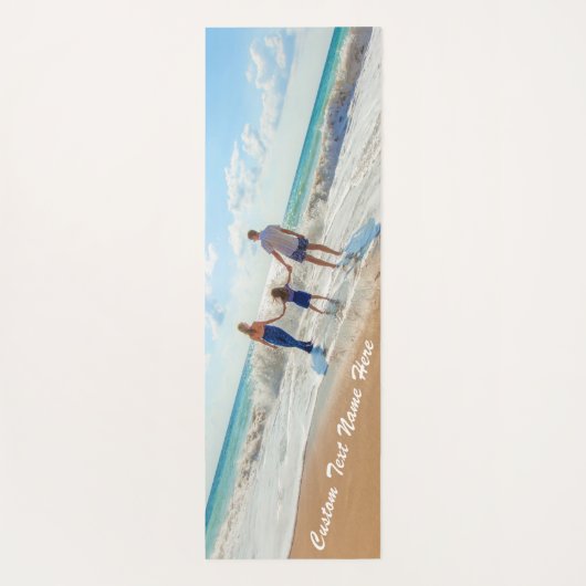 おパーソナライズされた客様の写真ヨガマットとカスタム文字 ヨガマット (裏面)