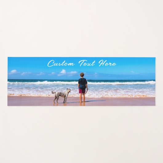 おパーソナライズされた客様の写真ヨガマットと文字 ヨガマット (正面(横))