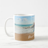 おパーソナライズされた客様の家族の写真コーヒーマグと文字 コーヒーマグカップ (左)