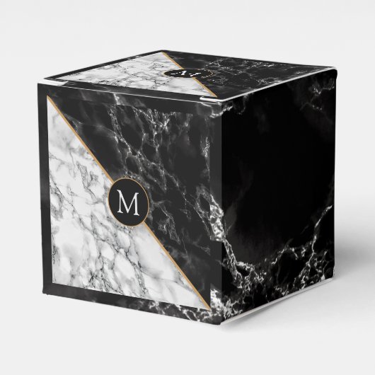 おパーソナライズされた客様の手紙とモノグラムのギフトボックス フェイバーボックス (正面サイド)