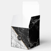 おパーソナライズされた客様の手紙とモノグラムのギフトボックス フェイバーボックス (オープン)