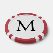 おパーソナライズされた客様の手紙と色のトランプのポーカーチップ ポーカーチップ (シングル)