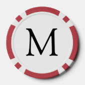 おパーソナライズされた客様の手紙と色のトランプのポーカーチップ ポーカーチップ (裏面)