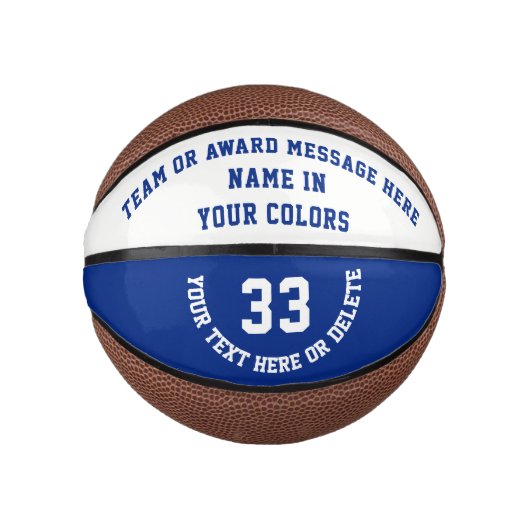 おパーソナライズされた客様の色と文字のバスケット ミニバスケットボール (正面)