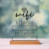おパーソナライズされた客様のWifiアカウントの署名 アクリルサイン (ニュートラル)