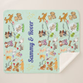 おパーソナライズされた客様または子供に対する愛犬 シェルパブランケット (正面(横))