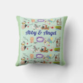 おパーソナライズされた客様または子供の名前 クッション (裏面)