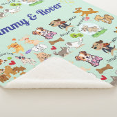 おパーソナライズされた客様または子供の名前 シェルパブランケット (3/4)