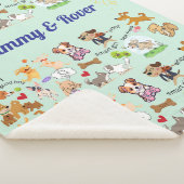 おパーソナライズされた客様または子供の名前 シェルパブランケット (3/4)