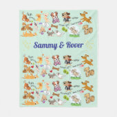 おパーソナライズされた客様または子供の名前 フリースブランケット (正面)