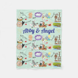 おパーソナライズされた客様または子供の名前 フリースブランケット