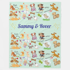 おパーソナライズされた客様または子供の名前 フリースブランケット