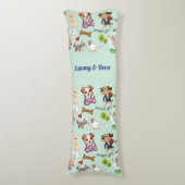 おパーソナライズされた客様または子供の名前 ボディピロー (正面縦)