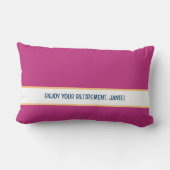 おパーソナライズされた楽しむ客様の退職の同僚バラ ランバークッション (裏面)