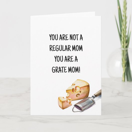 おパーソナライズされた母さおもしろいん、おばあちゃん母のデイカード サンキューカード (正面)