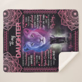 おパーソナライズされた母さんの娘に シェルパブランケット (正面(横))