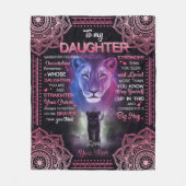 おパーソナライズされた母さんの娘に フリースブランケット (正面)