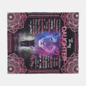 おパーソナライズされた母さんの娘に フリースブランケット (正面(横))