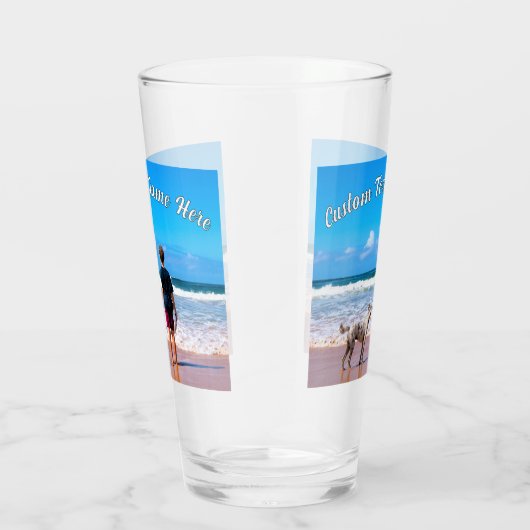 おパーソナライズされた気に入りのフォトグラスメイクカスタム文字 タンブラーグラス (右)