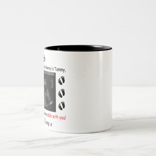 おパーソナライズされた父さんへの贈り物 ツートーンマグカップ (中央)