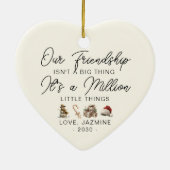 おパーソナライズされた礼のギフト最高の友のクリスマス セラミックオーナメント (裏面)