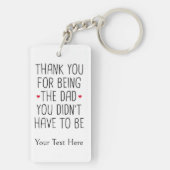 おパーソナライズされた礼ボーナスパパ キーホルダー (裏面)