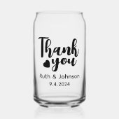 おパーソナライズされた結婚世話に感謝 ガラス缶 (正面)