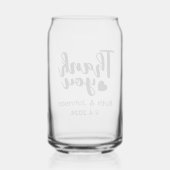 おパーソナライズされた結婚世話に感謝 ガラス缶 (裏面)